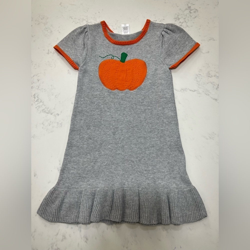 Gymboree Gray and Orange Knit Dress